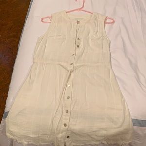 Size small, white beach cover up/dress